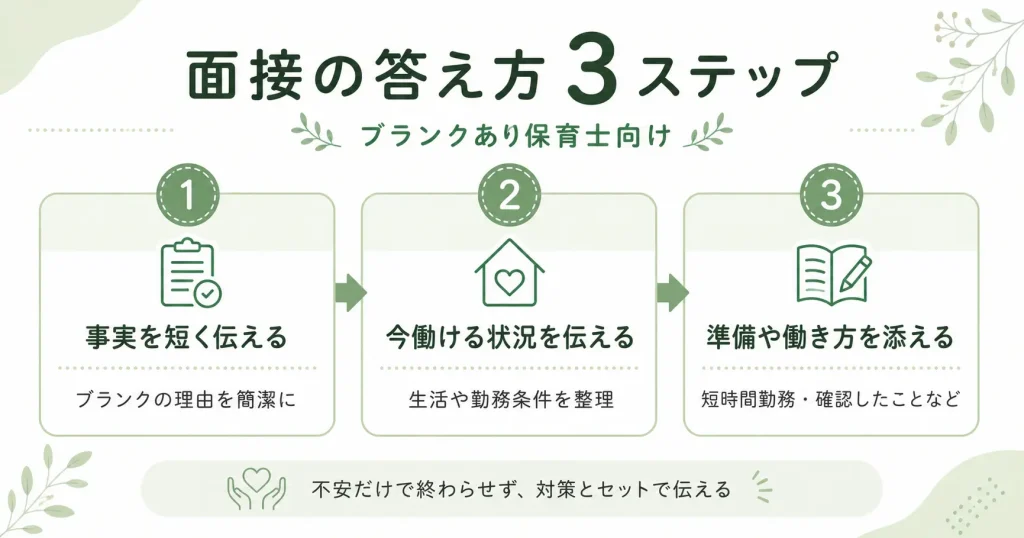 面接の答え方の3ステップについて